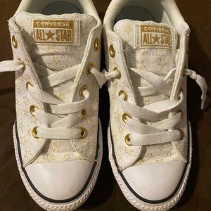 Gold Star Converse low tops